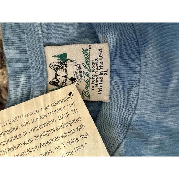 Vintage Back to Earth owl woman graphic long sleeve tee nature wear Y2K XL - Picture 6 of 7